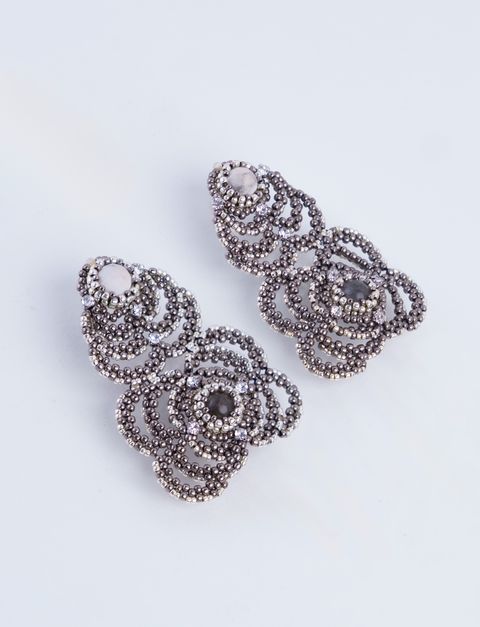 銀色大瑪麗耳環1