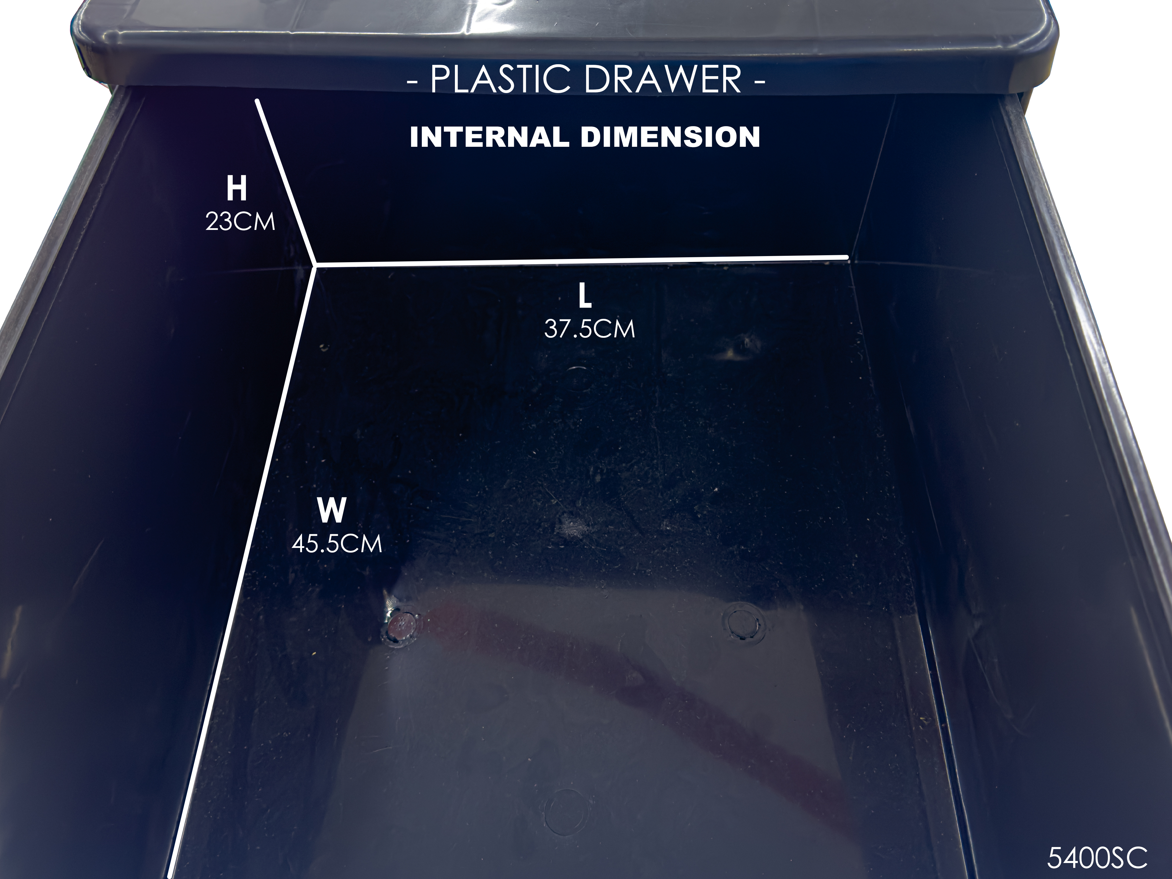 PLASTIC DRAWER 5400SC INTERNAL DIMENSION (DRAWER)