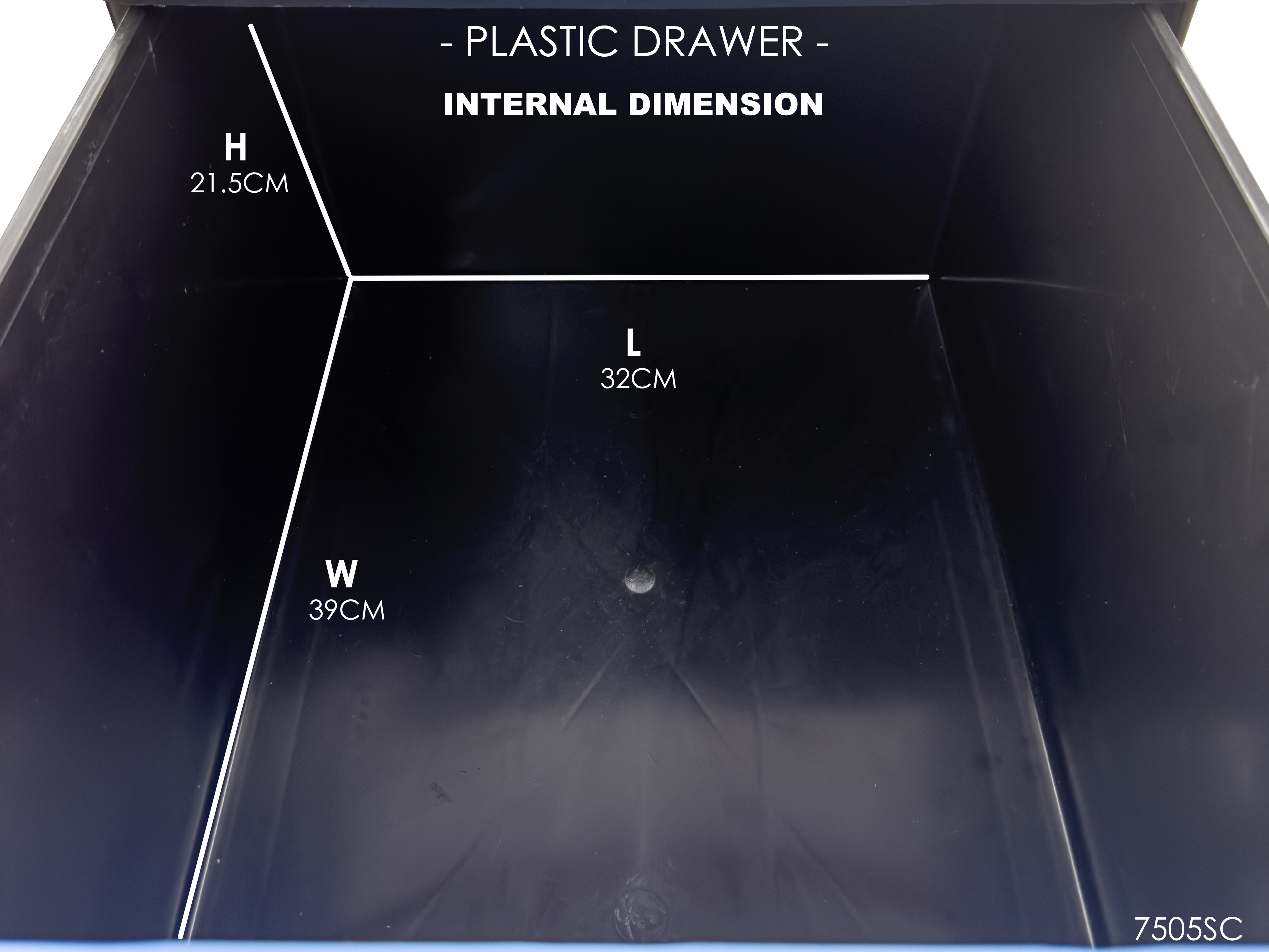 PLASTIC DRAWER 7505SC INTERNAL DIMENSION (DRAWER)