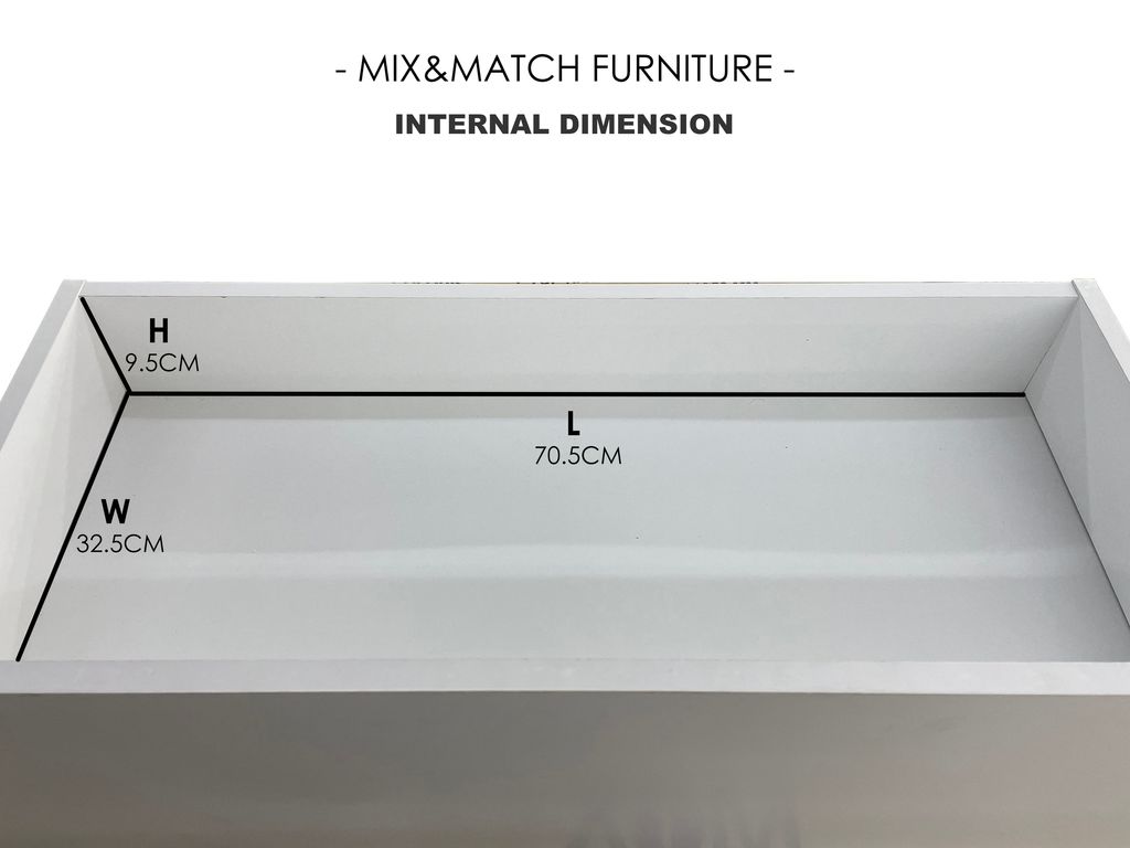 CD80001947 INTERNAL DIMENSIONS (DRAWER)