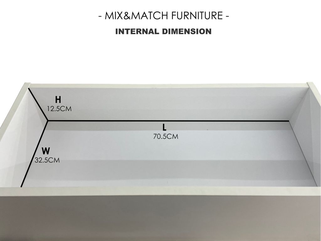 CD80001942 INTERNAL DIMENSIONS (DRAWER)