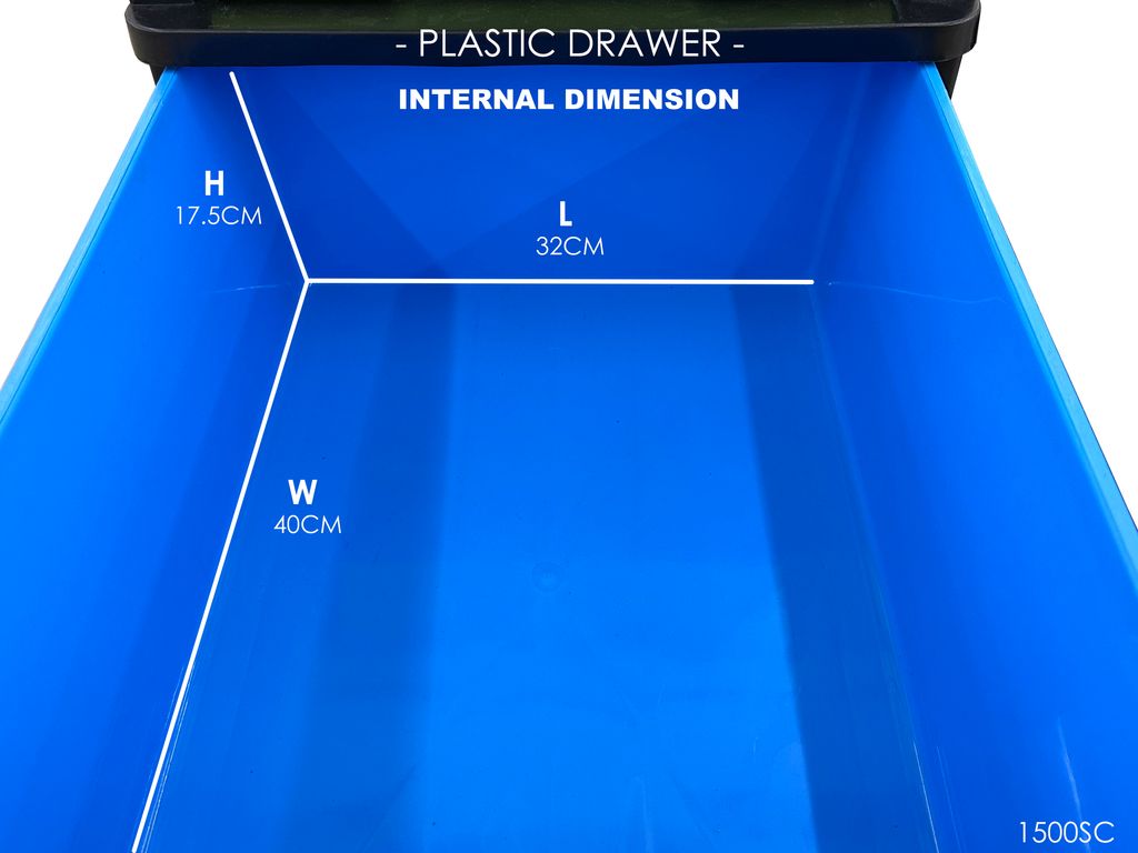 PLASTIC DRAWER 1500SC INTERNAL DIMENSION (DRAWER)