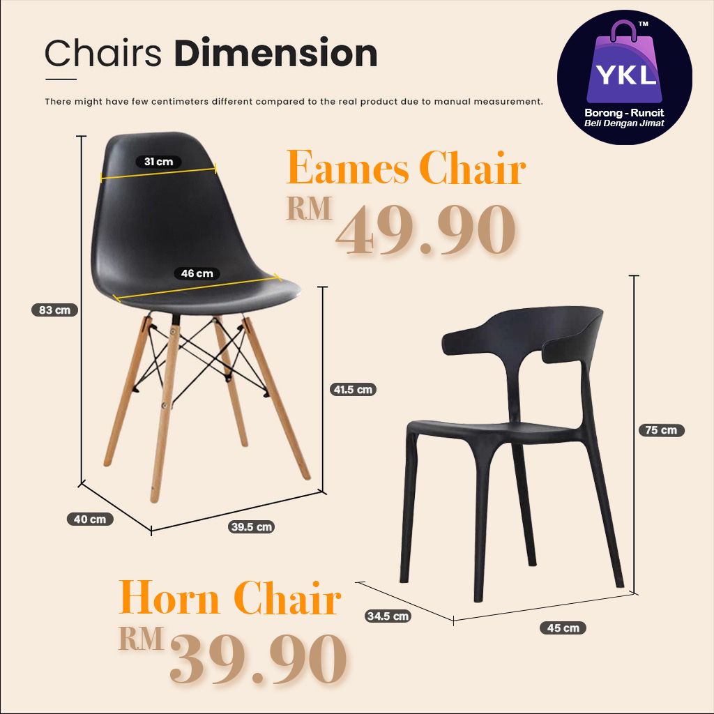 Eames Chair (Dimension & Price)
