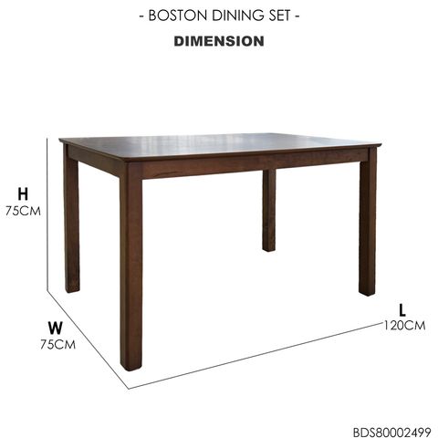 BDS80002499 DINING SET (TABLE DIMENSION)