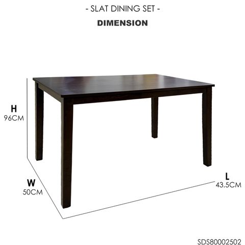 SDS80002502 DINING SET (TABLE DIMENSION)