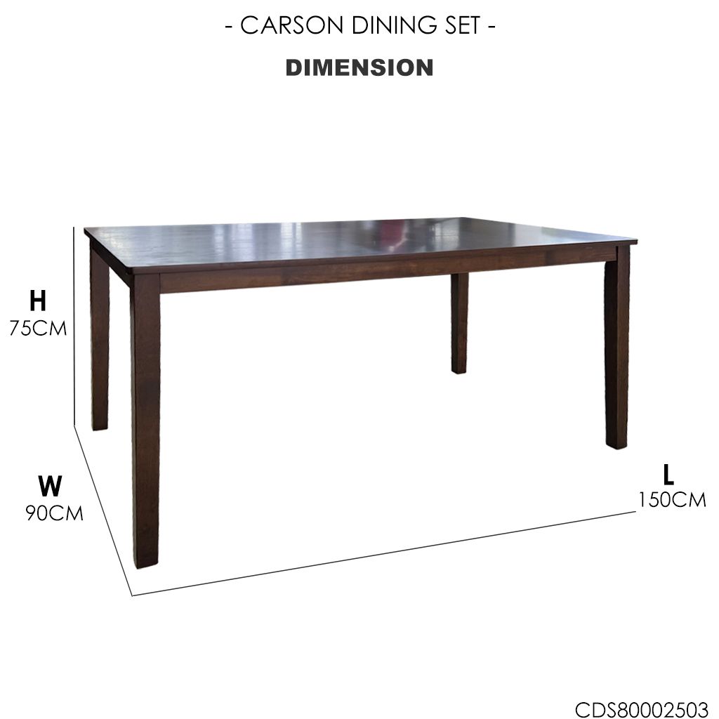 CDS80002503 DINING SET (TABLE DIMENSION)