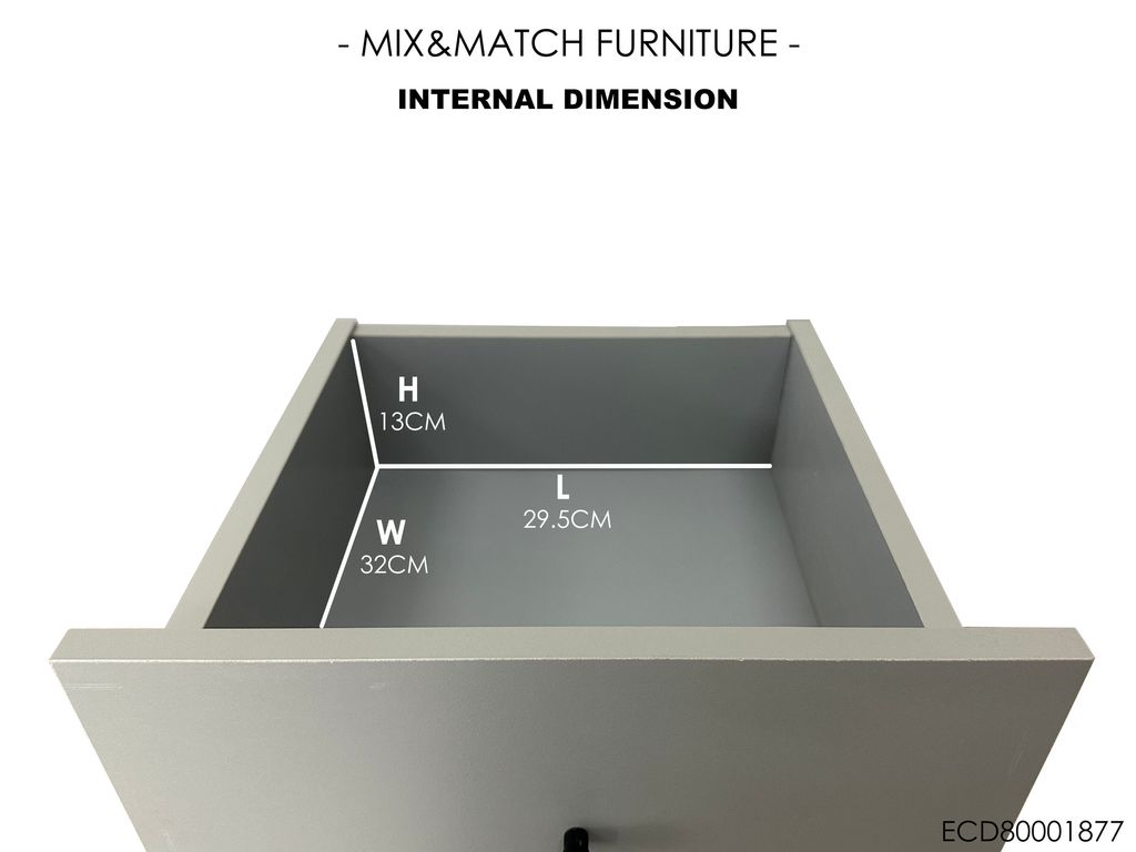 ECD80001877 DRAWER INTERNAL DIMENSION