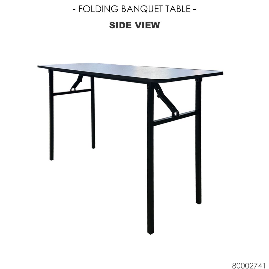 Folding Banquet Table 80002741 Side View (WHite)