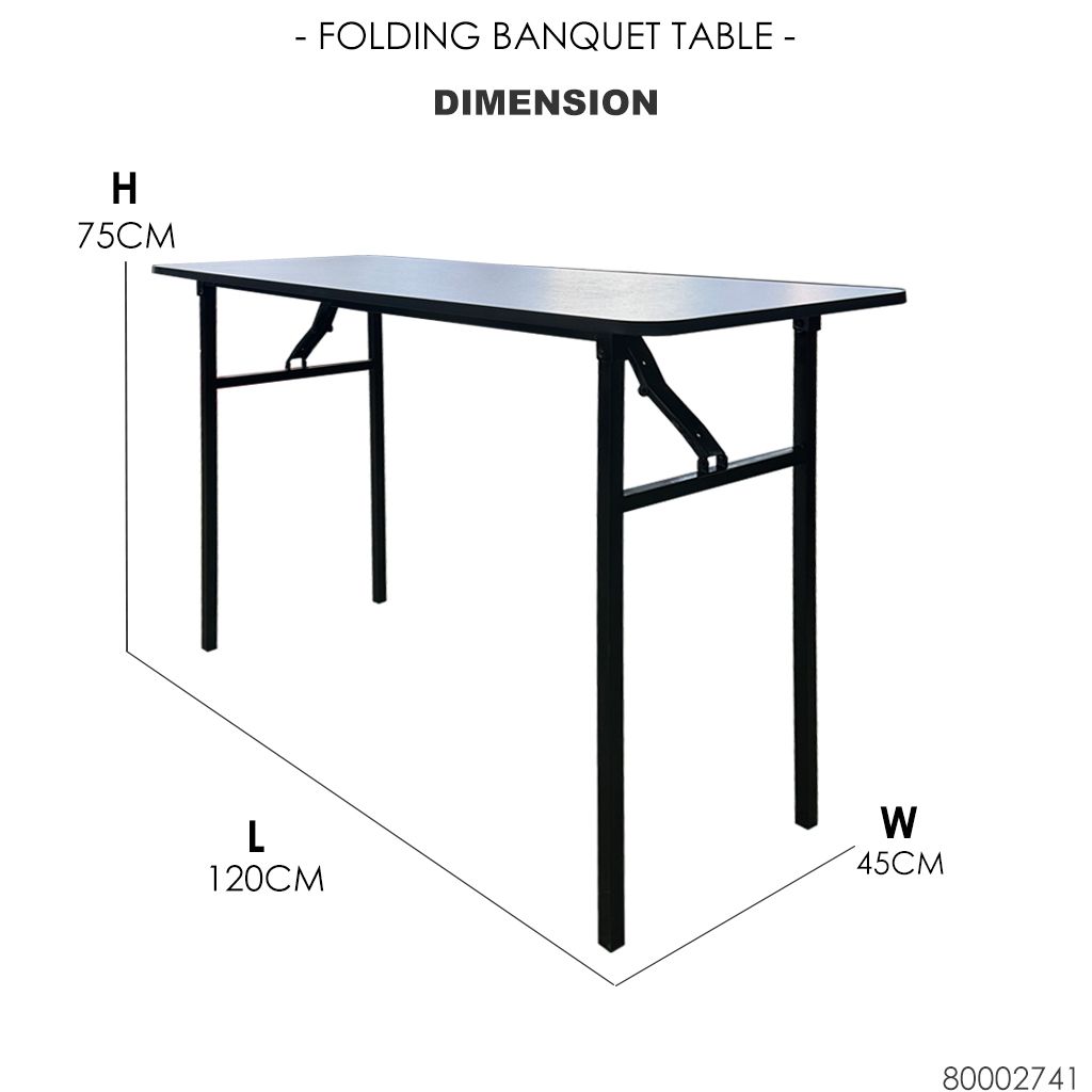 Folding Banquet Table 80002741 Dimension (White)