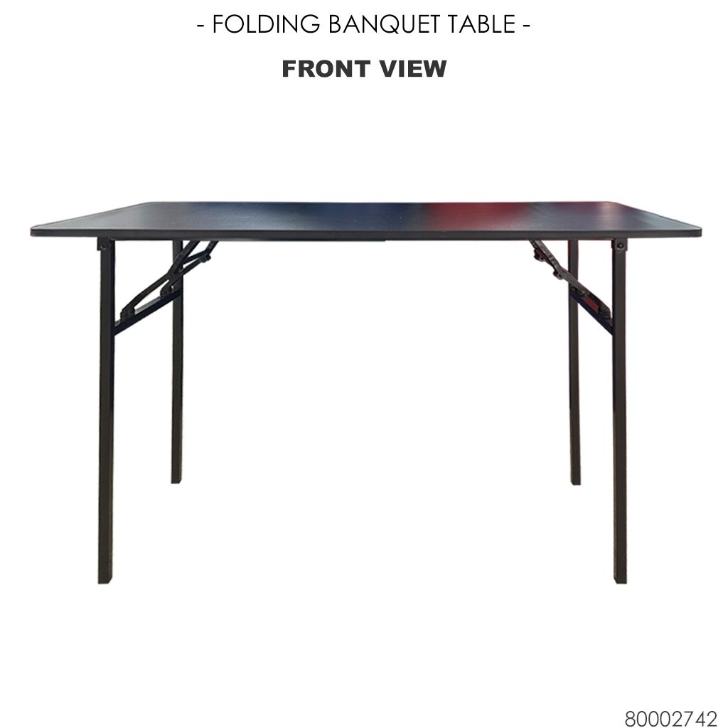 Folding Banquet Table 80002742 Front View (Black)
