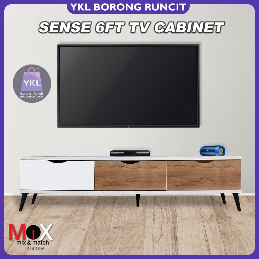 Sense 6Ft Tv Cabinet (Natural Oak) Poster Website