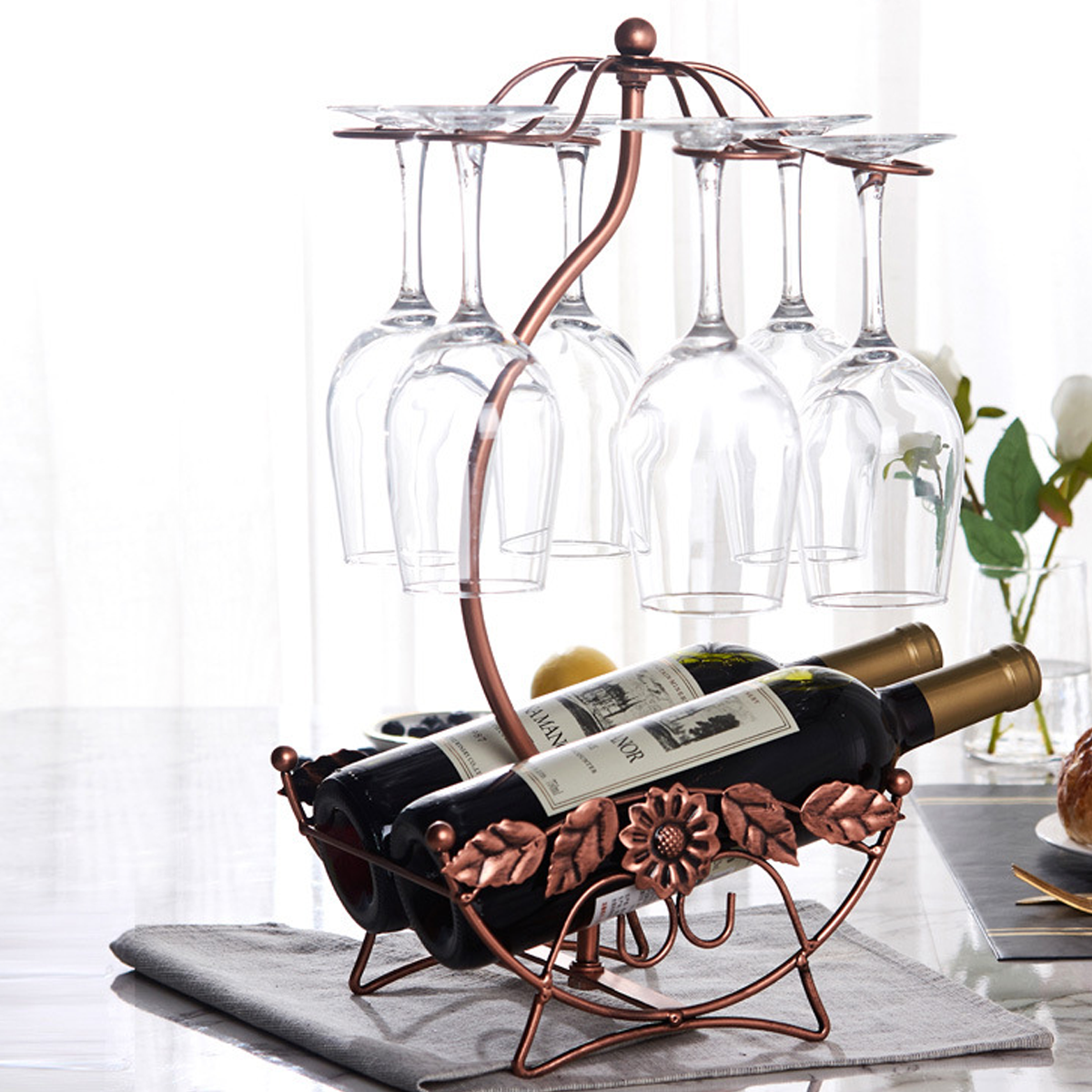 歐式兩用紅酒架 橄欖樹_5