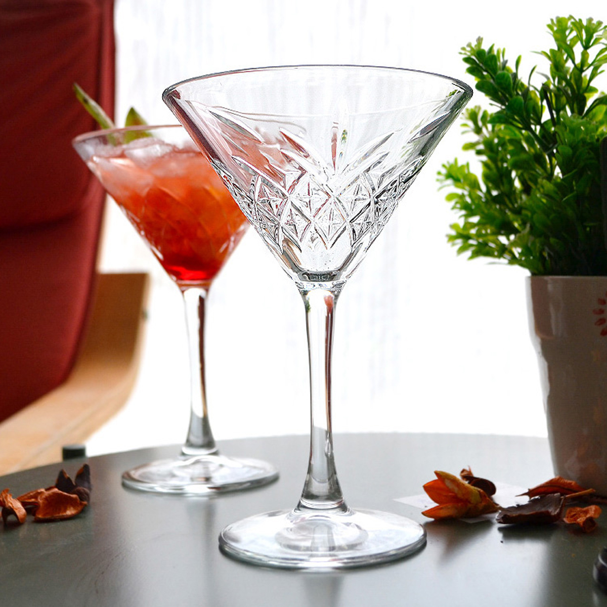 Pasabahce 雕花馬丁尼杯_2