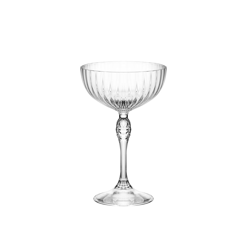 美式復古雕紋寬口高腳杯