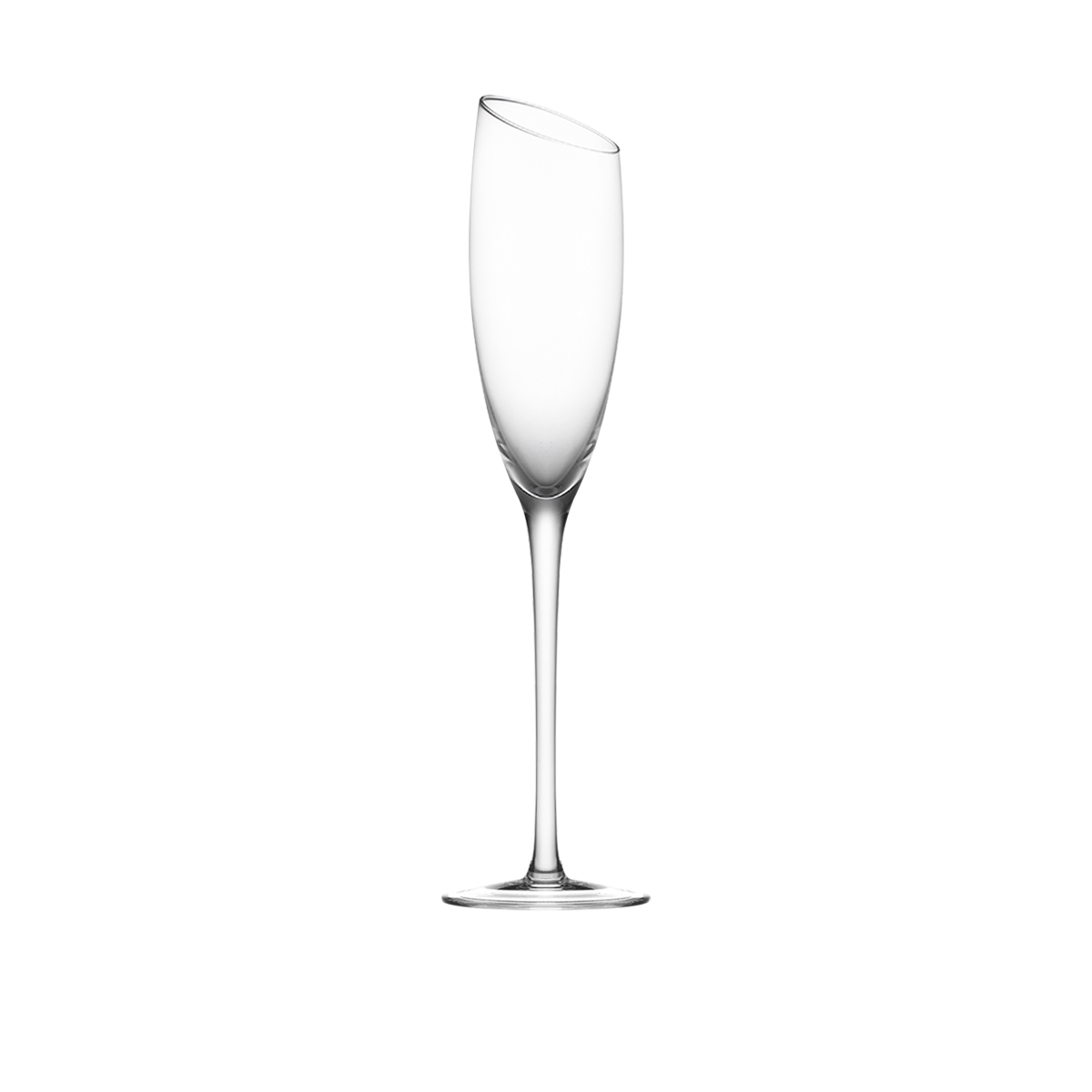 水晶玻璃 斜口香檳杯