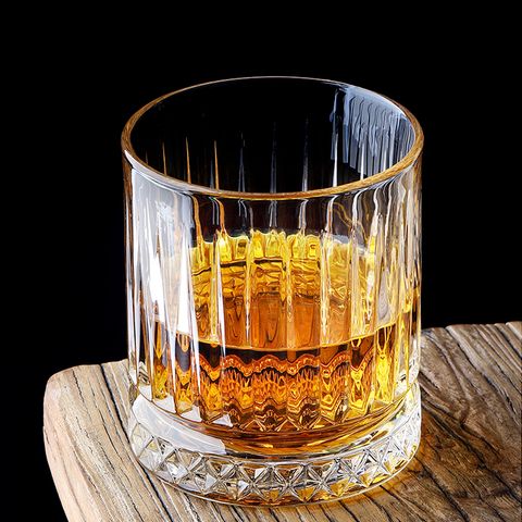 雕底直紋威士忌杯_4