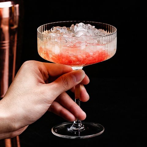 直紋寬口淺碟杯 275ml