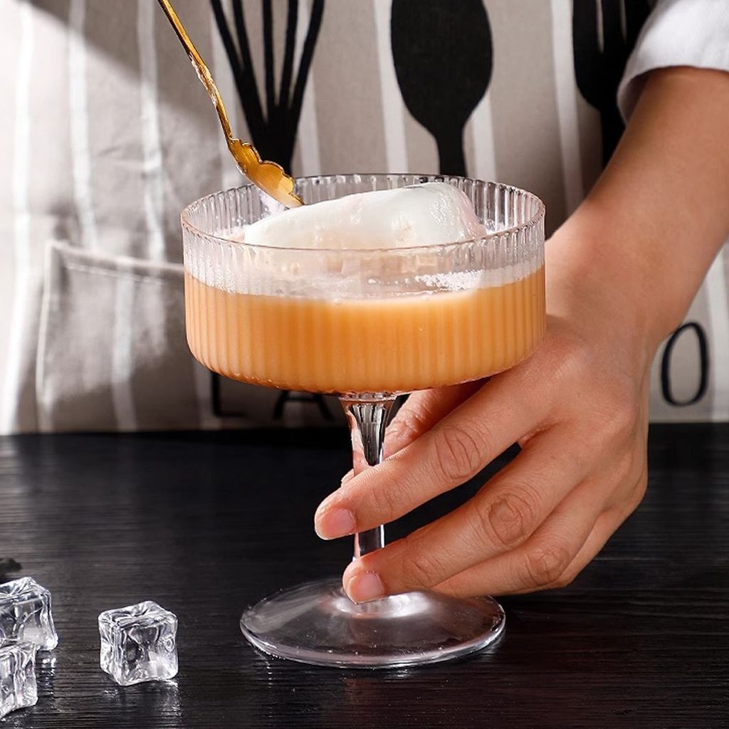 直紋寬口淺碟杯 275ml_4