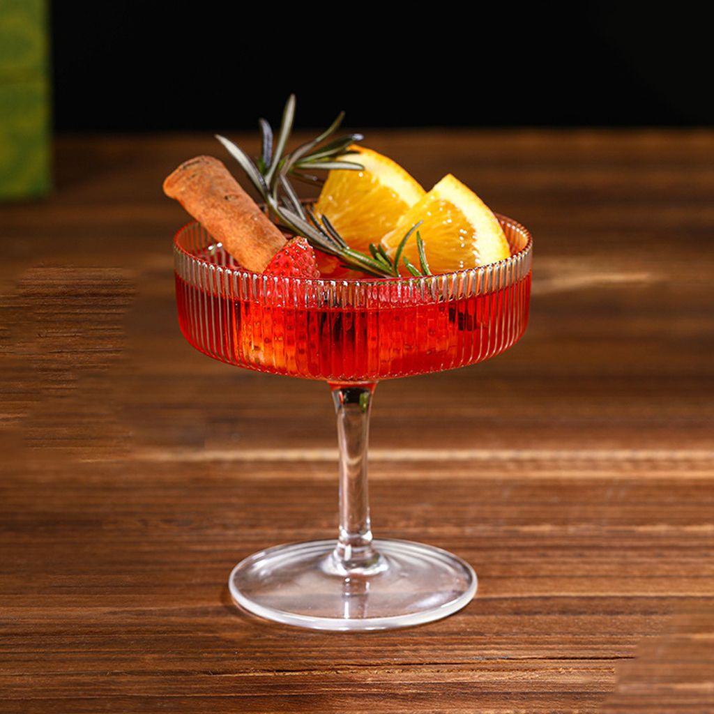 直紋寬口淺碟杯 275ml_3