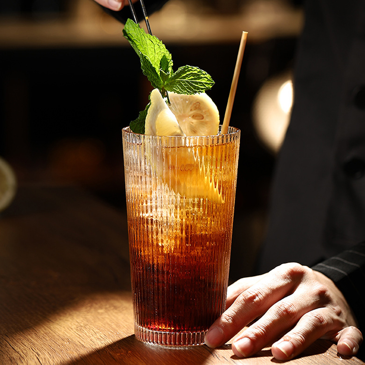 斜口直條紋古典杯_3