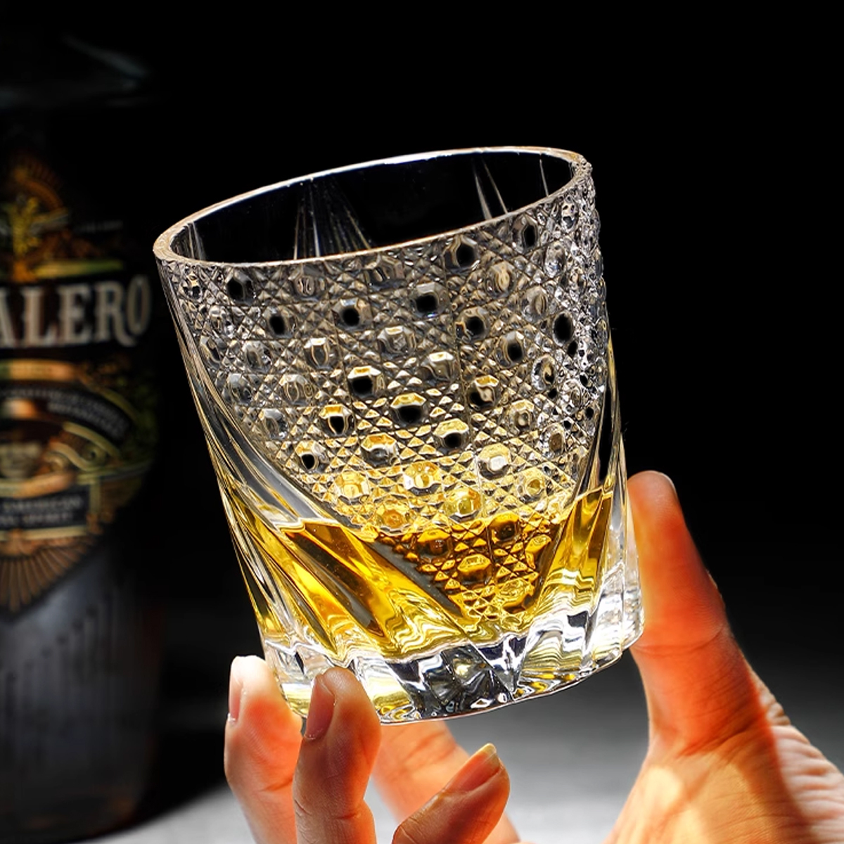 波浪格紋威士忌杯 270ml_2