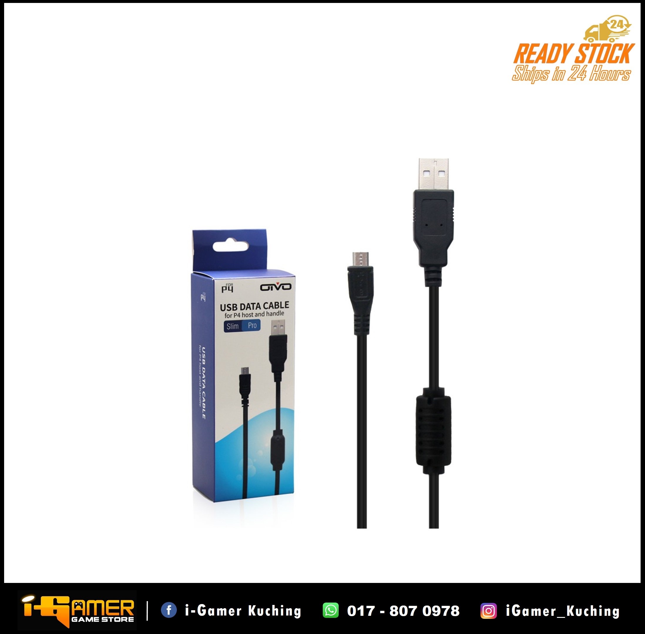 PS4 OIVO USB DATA CABLE – i-Gamer Game Store