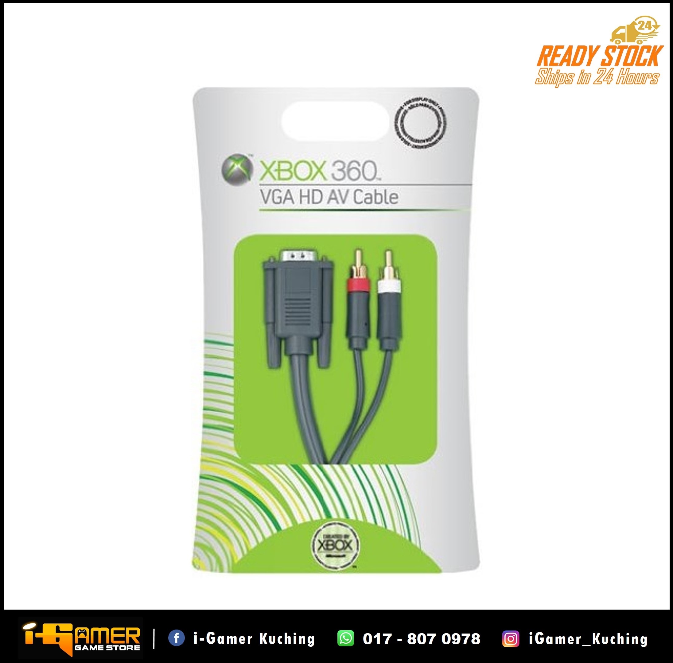 XBOX 360 VGA CABLE (1:1) – i-Gamer Game Store