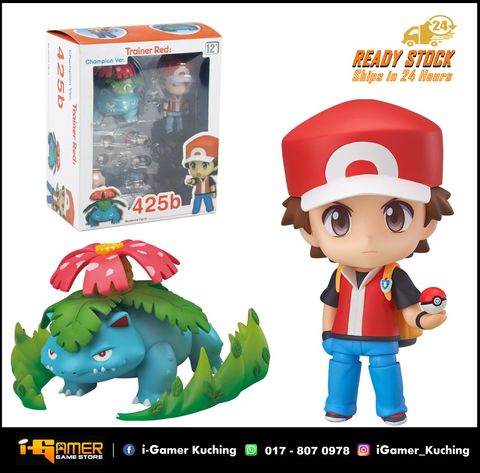 FIGURE NENDOROID 425B POKEMON TRAINER RED VENUSAUR.JPG