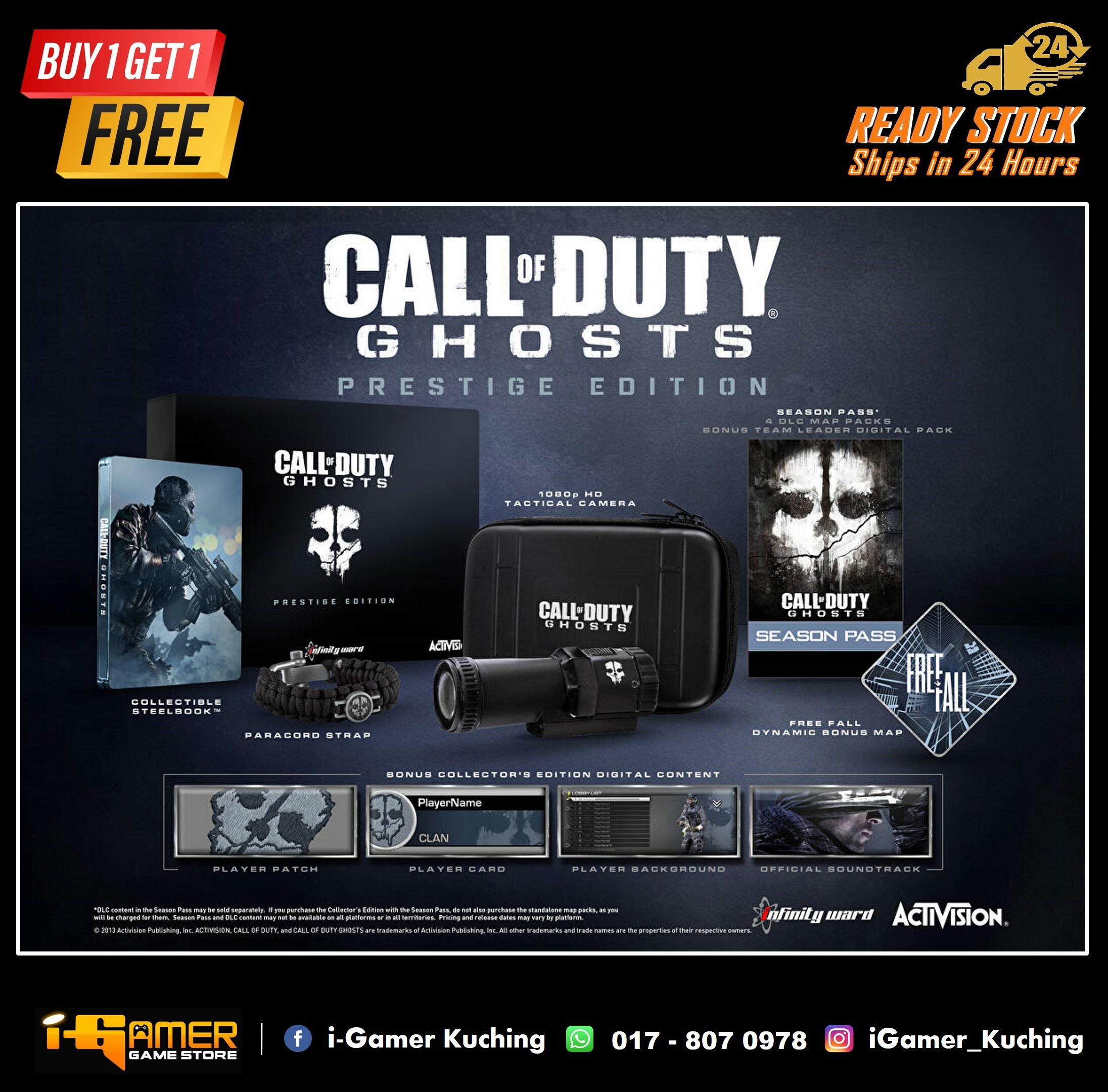 PS3 CALL OF DUTY GHOST PRESTIGE EDITION – i-Gamer Game Store