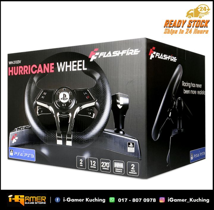 PS5PS4PC FLASHFIRE HURRICANE RACING WHEEL -1