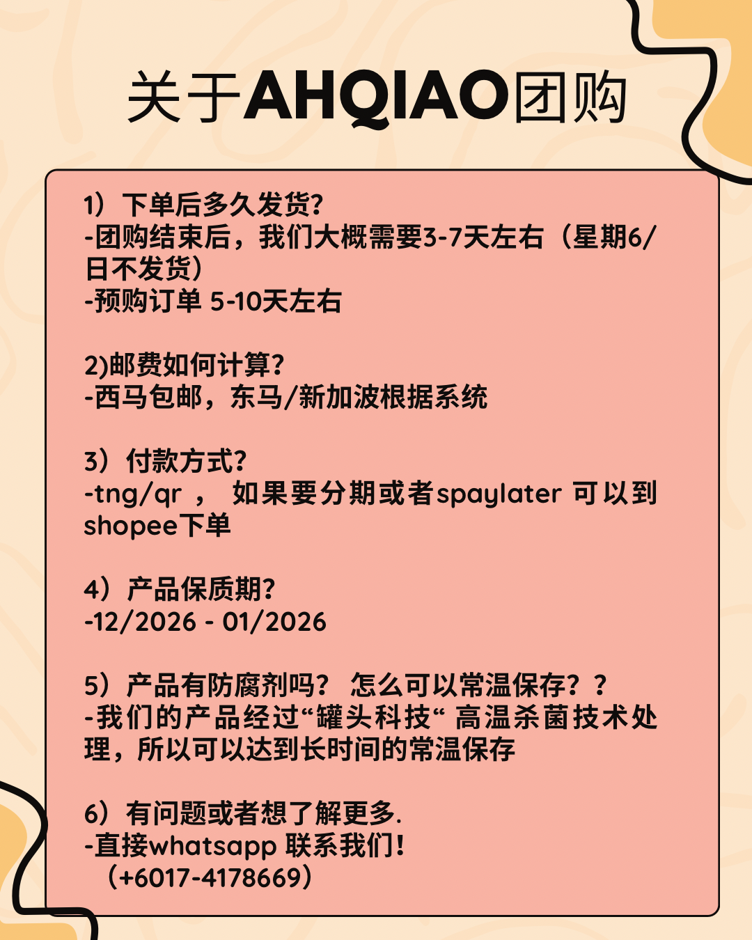 Peach and Yellow Modern Q&A Time Instagram Post