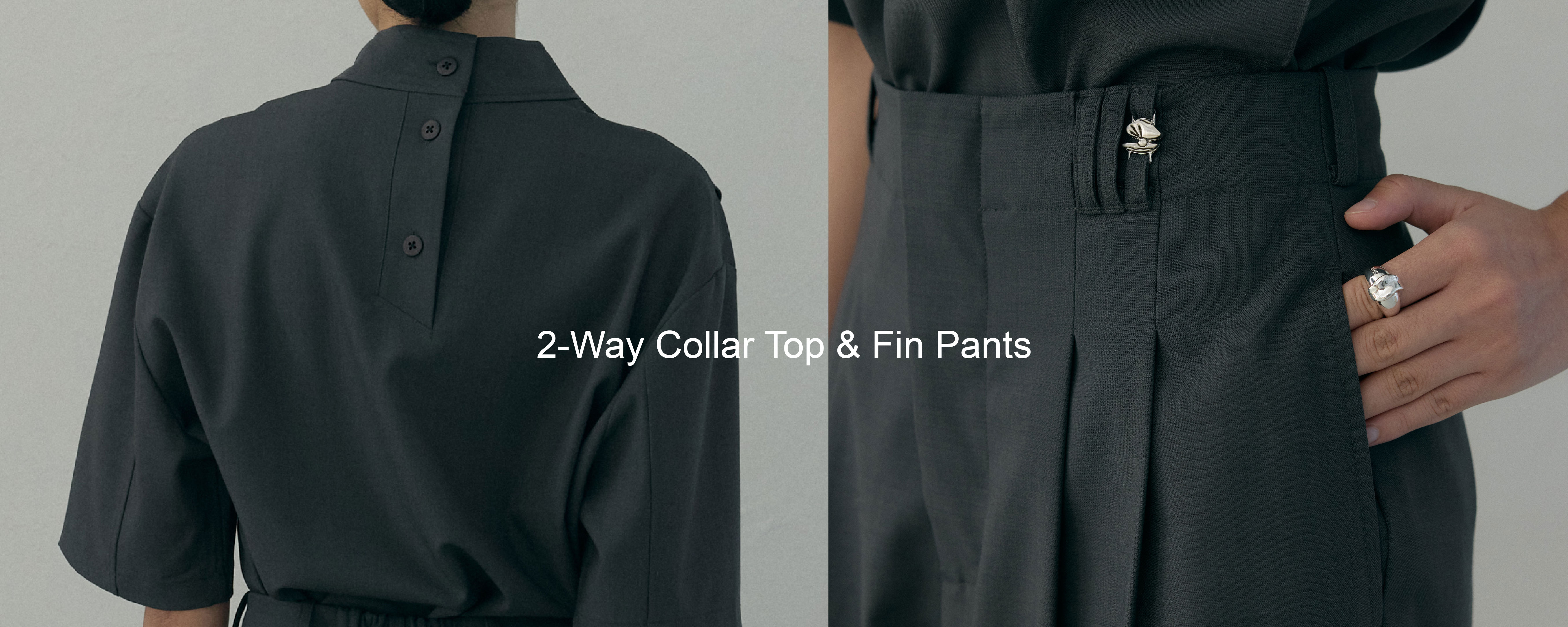 2-Way Collar Top ＆ Fin Pants
