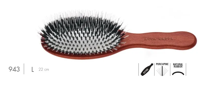 NON-HALAL) 12 943 S Hair Extension Pneumatic Boar & Nylon Bristles Brush – Acca  Kappa Malaysia