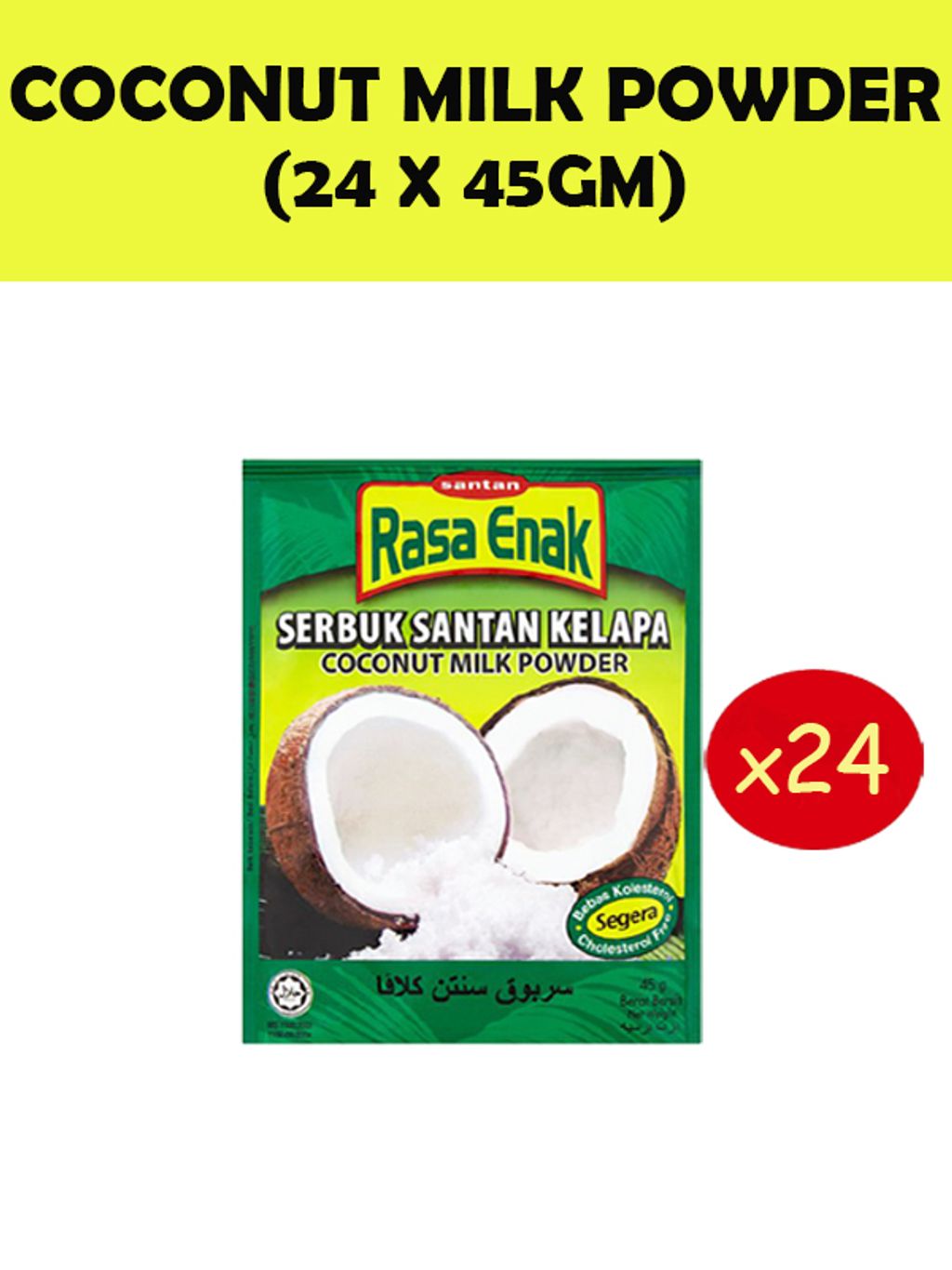 Rasa Enak Serbuk Santan Kelapa / Coconut Milk Powder [45GM x 24