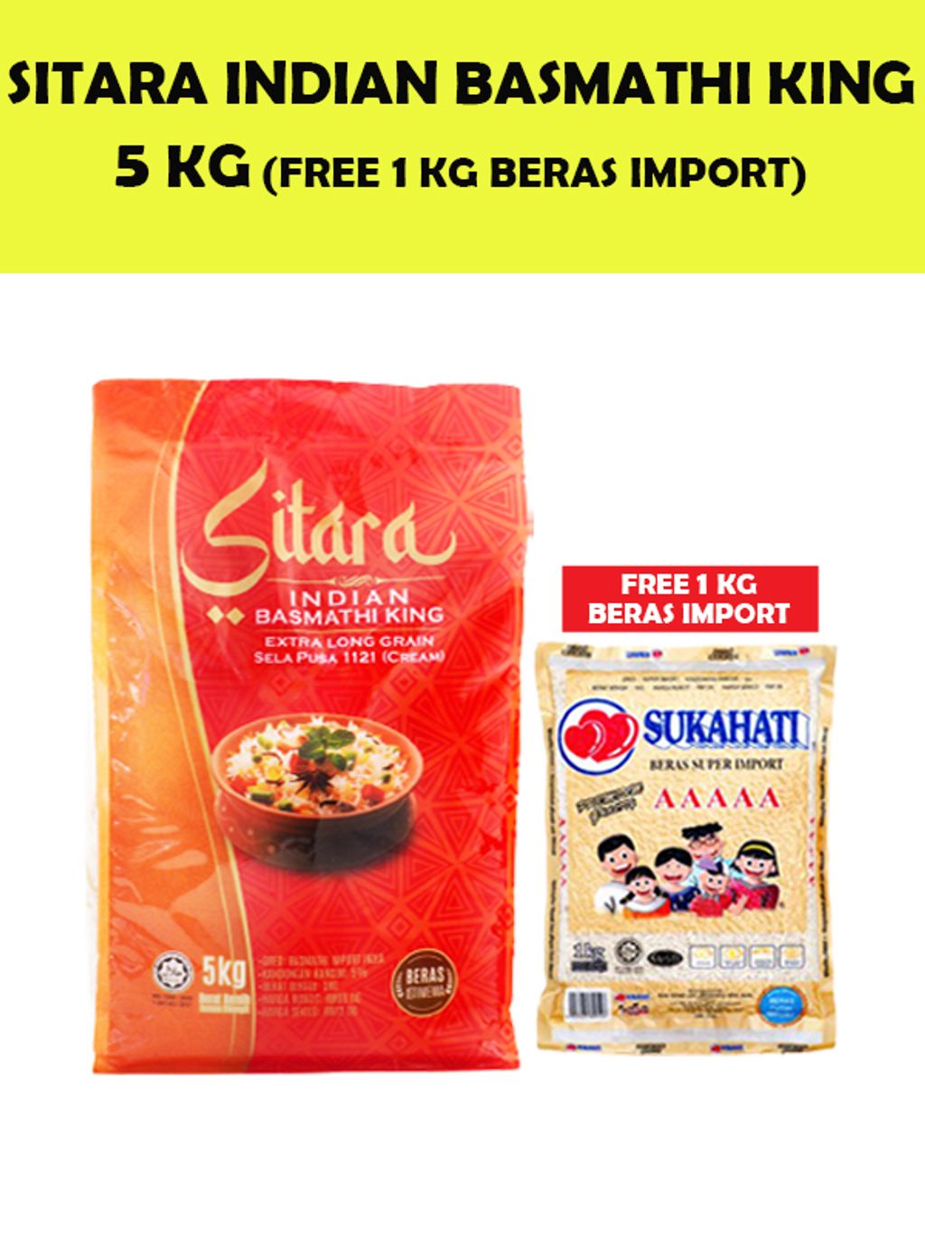 Sitara Basmathi Cream / Parboiled [5KG] Wunilink Grocer
