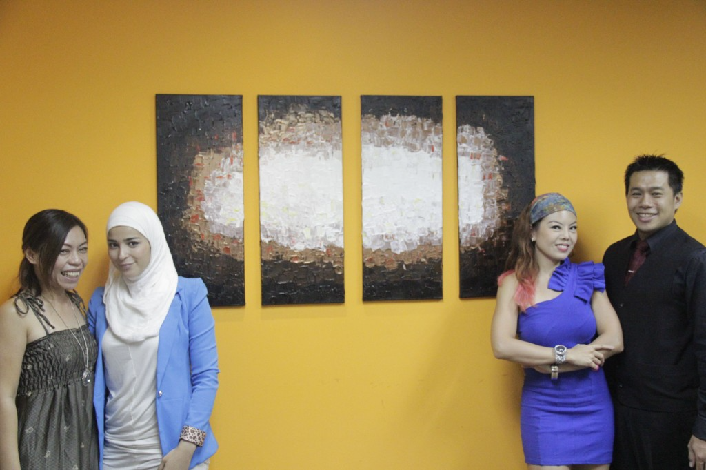 Dymphna Lanjuran, Alaa Bashiti, Lena Lim and Alvin Chan collaborated on this art piece, "Illumination", which is a tribute to the training centre that brought them together.