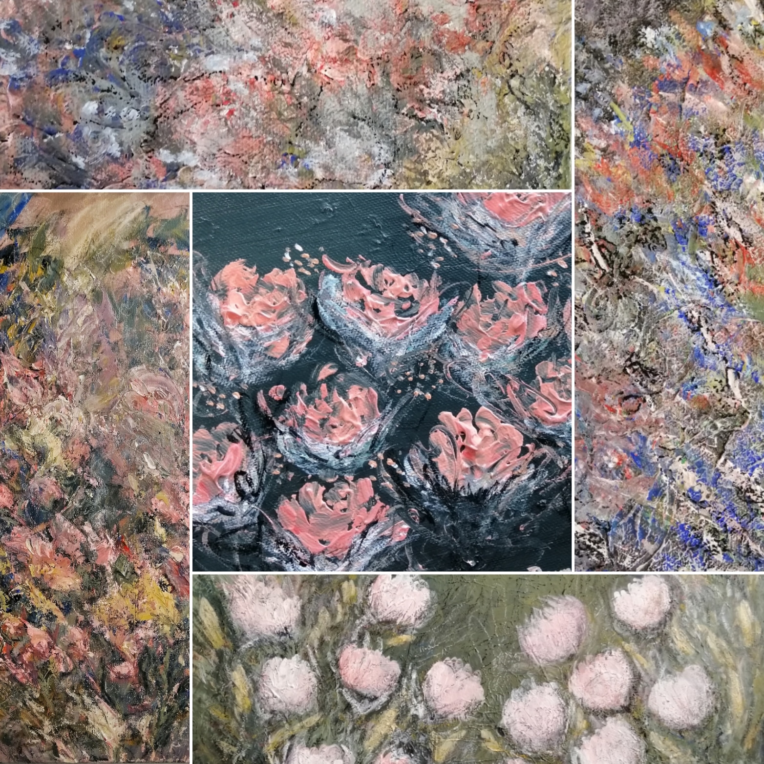 Abstract Floral Series by Dymphna Lanjuran 