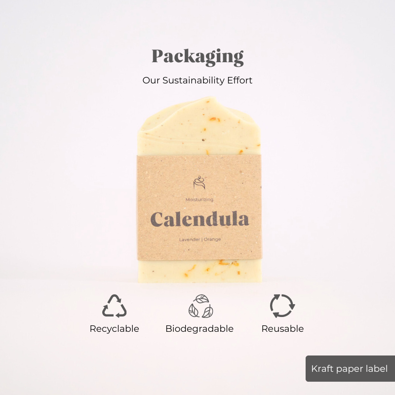 Calendula Homemade Soap packaging