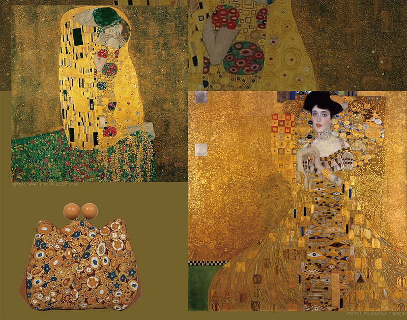 布料圖案為古斯塔夫‧克林姆畫作中的金色元素 patern come from the paiting of Gustav Klimt