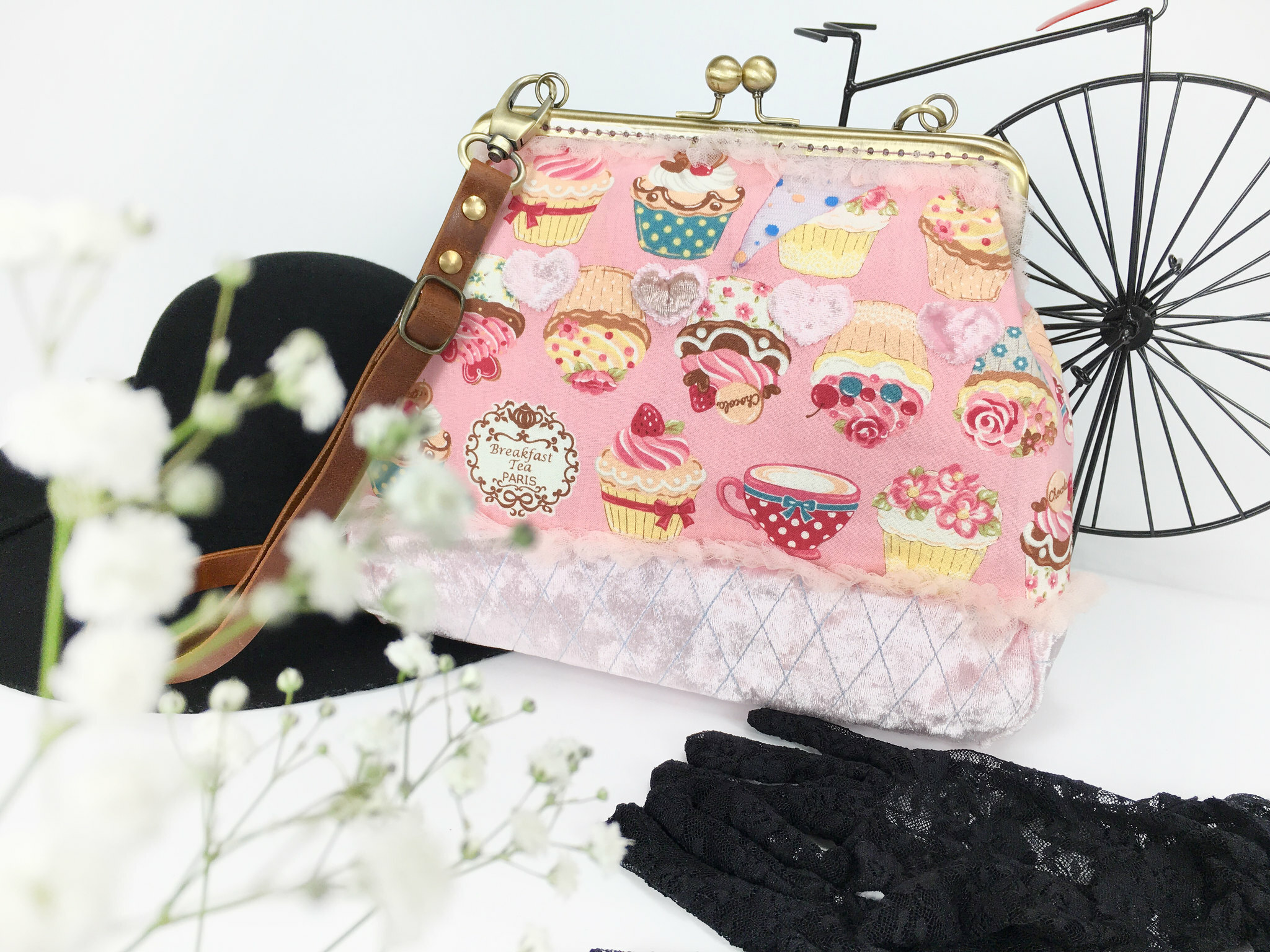 風后妃設計口金包pink fashion kiss lock bag handmade bag