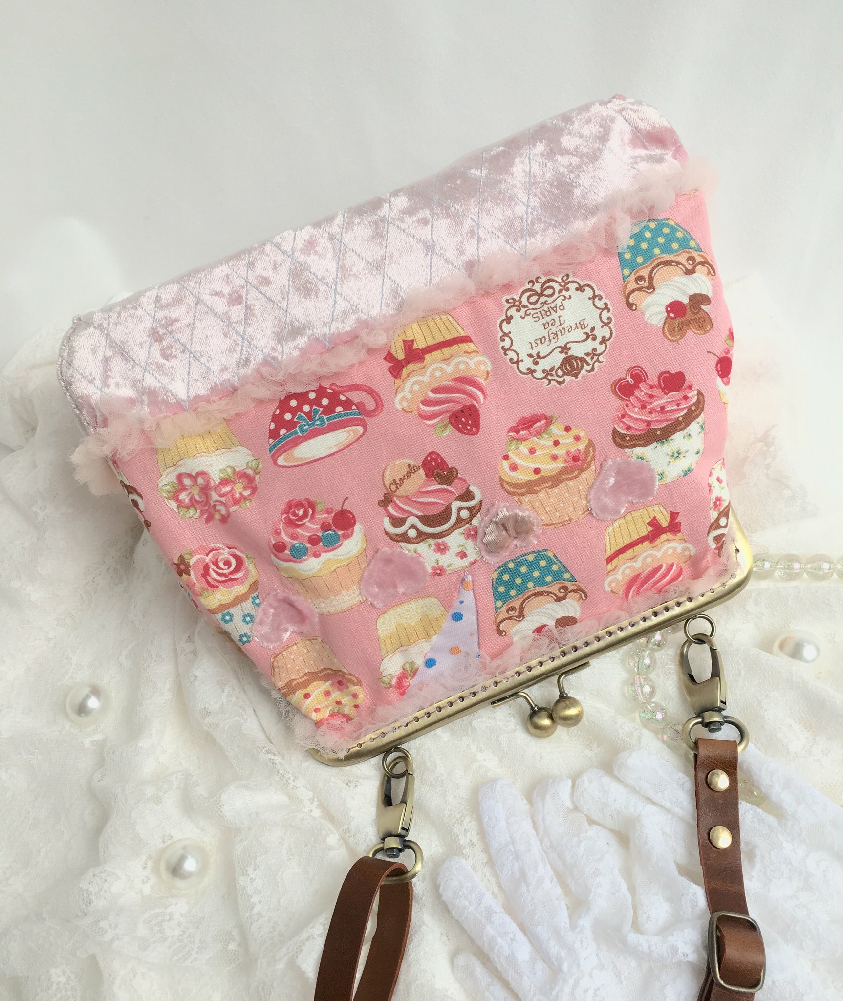 風后妃設計粉色口金包pink handmade bag