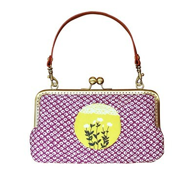 紫色復古口金包 長夾錢包 gamaguchi purse clasp clutch kisslock bag 風后妃設計