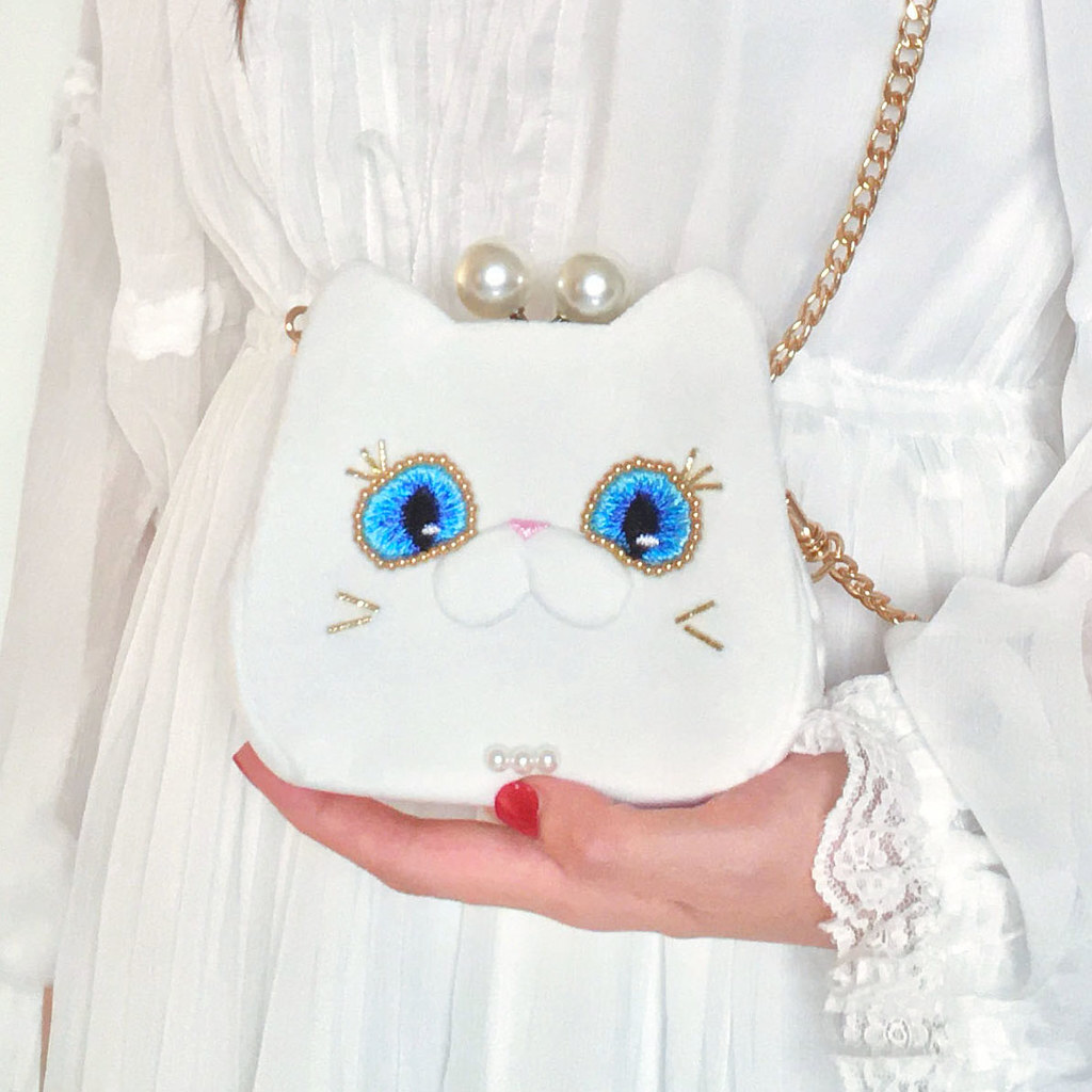 白貓夫人短夾錢包 風后妃設計
