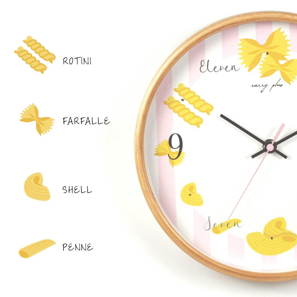 【Carry Plus】與Pasta共舞 10吋曲木掛鐘_1000px方圖-05