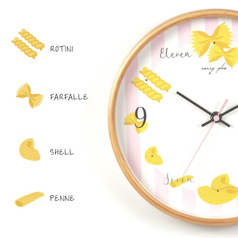 【Carry Plus】與Pasta共舞 10吋曲木掛鐘_1000px方圖-05