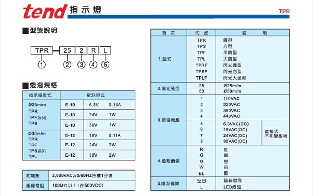 天得 TPR-252-G-L