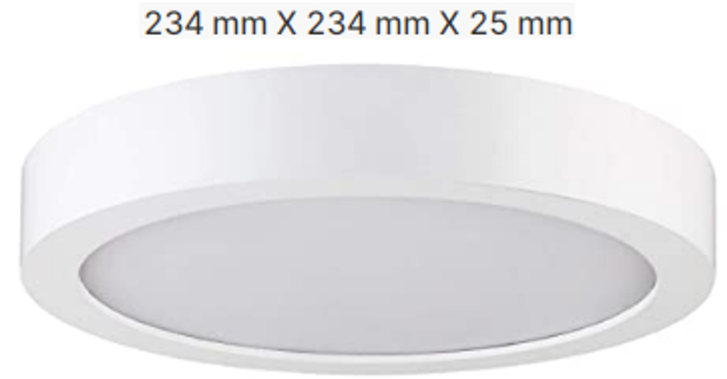 STAR SURFACE LED 18W Size