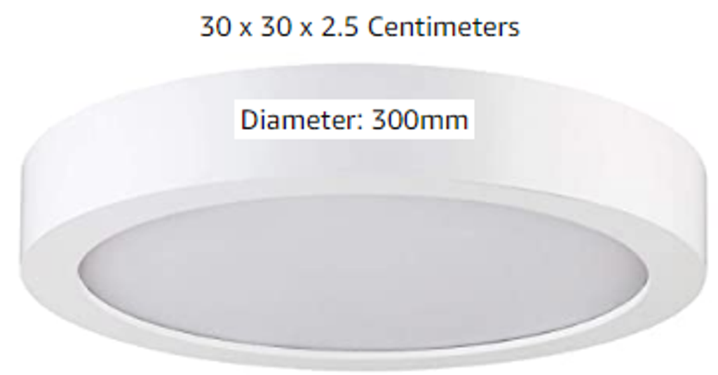 STAR SURFACE LED 22W Size