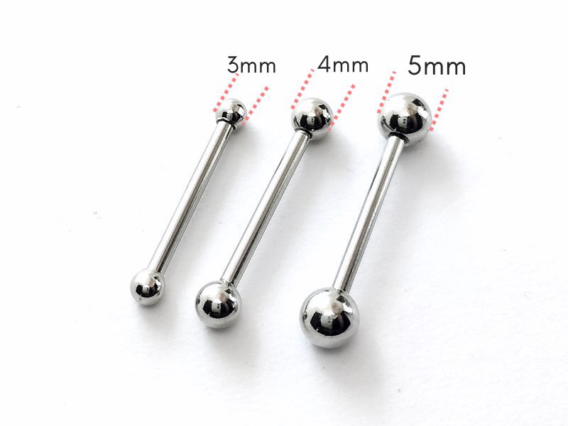 不同球徑的直槓鈴