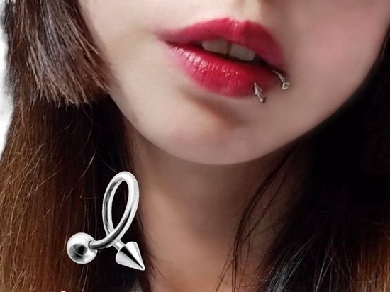 16G 醫療鋼Labret，耳針 唇環適用